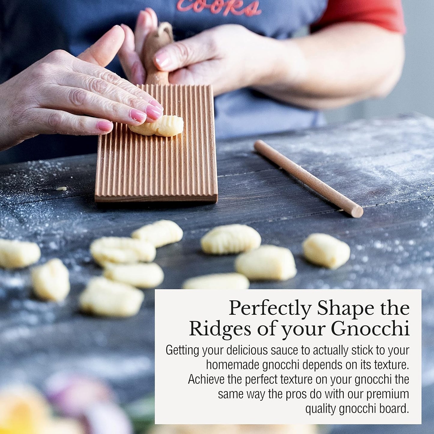 Complete 6 Pcs Pasta Making Tool Set Includes Two Ravioli Stamp Maker Cutter And Roller Wheel Set, Two Pasta Rolling Pins, Gnocchi Board By Cotswold Homeware Co