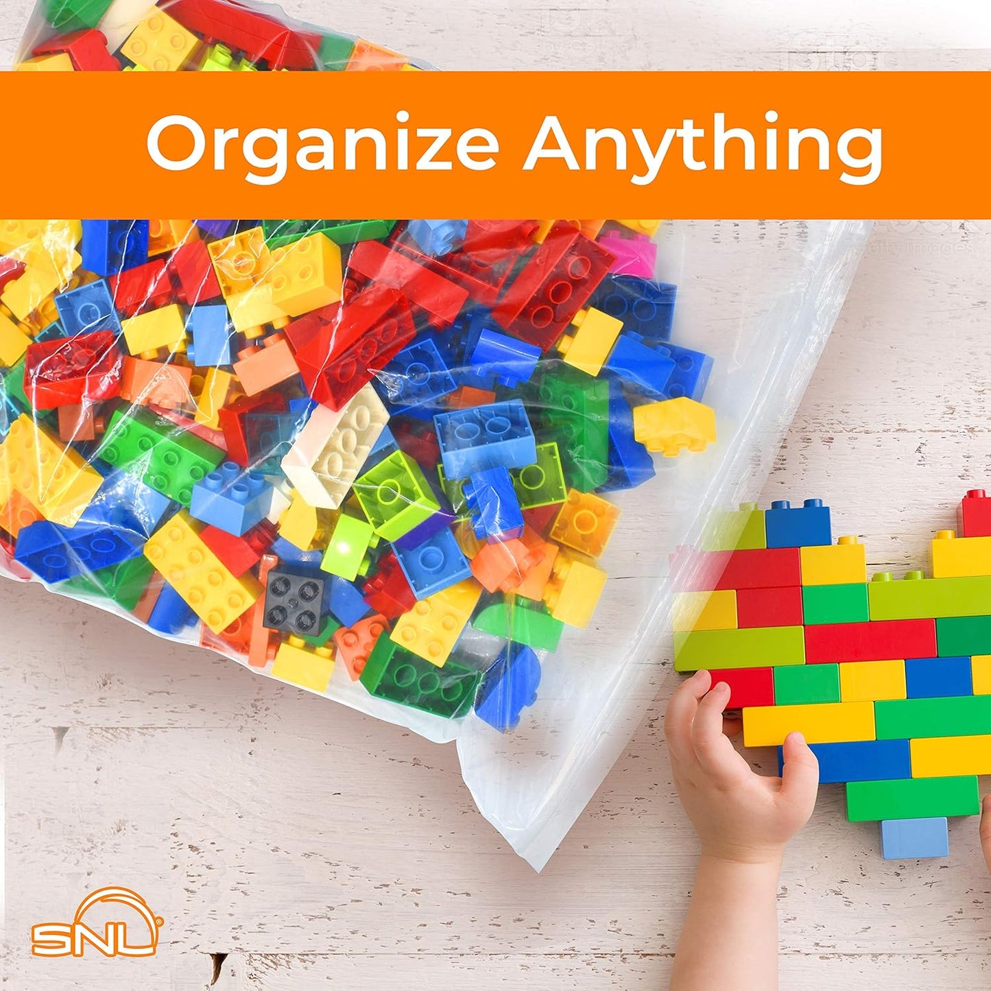 SNL Quality Zipper Lock Extra Large Jumbo Reclosable Clear Disposable Plastic Bags, Strong | 16" X 19" - 2 MIL - 100 Bags