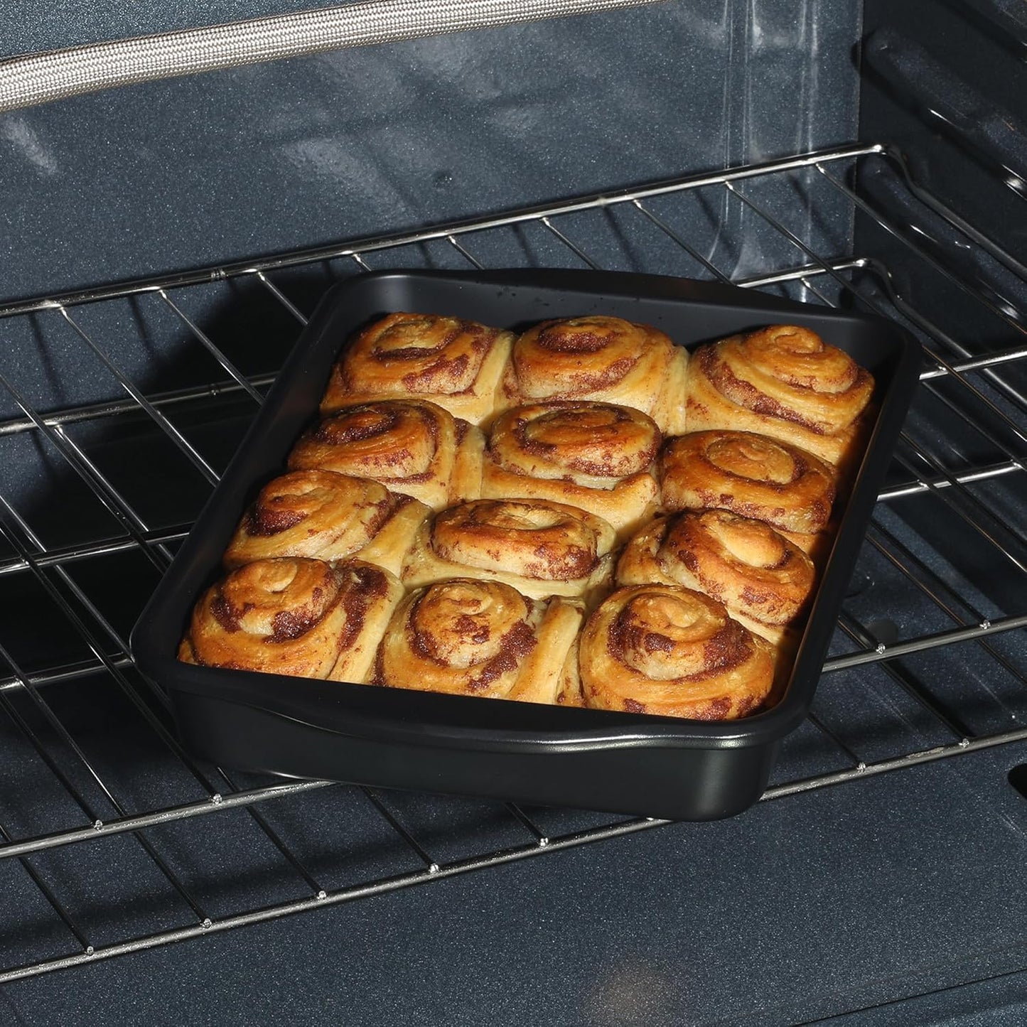 Oster Teston 13 x 9 Inch Rectangular Nonstick Carbon Steel Cake/Baking Pan - Matte Black