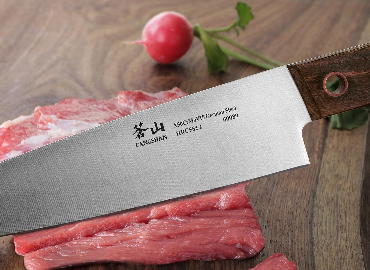 Cangshan W Series 6 Piece German Steel Knife Block Set, Walnut