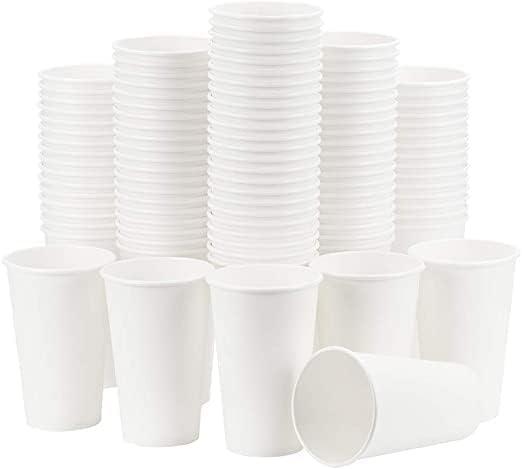 Paper Cups 16 oz 200 Pack for Coffee & Tea Made in USA | Bulk 200 Count for Home, Office, Restaurants & Parties | Recyclable Disposable 16 Ounce To-Go Cups for Hot Drinks