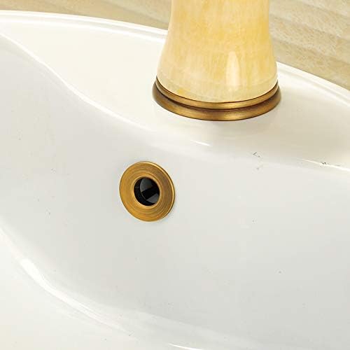 Sink Basin Trim Overflow Cover Brass Insert in Hole Round Caps Antique Brass