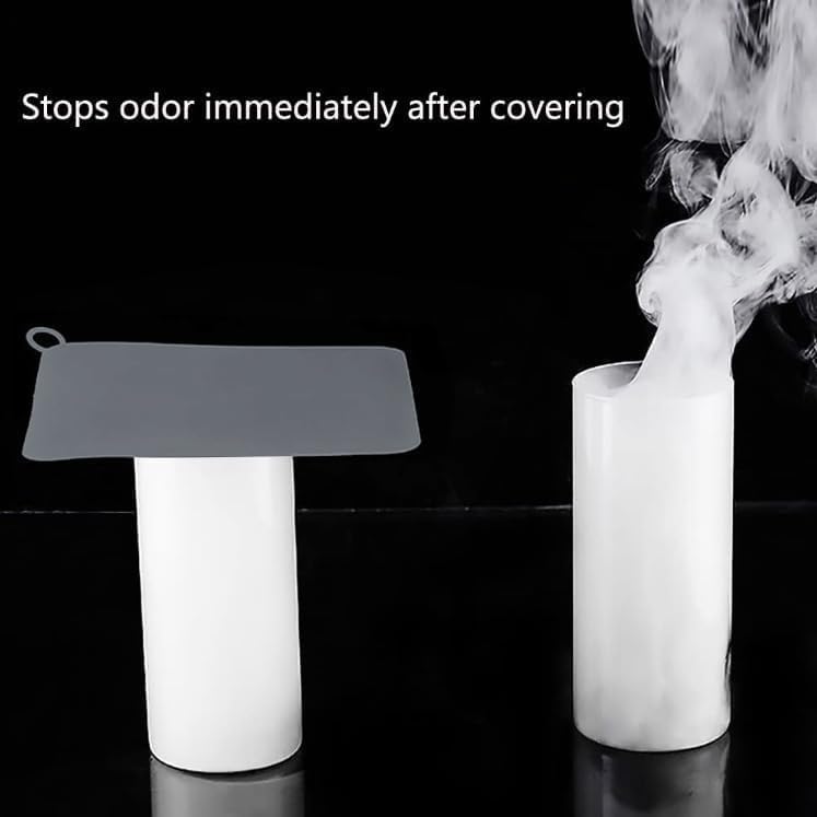 Silicone Tub Stopper Floor Drain Cover, 2 Pieces Sewer Anti-Odor Mat Deodorizing Drain Plugs for Kitchen,Bathroom and Laundry(5x5inch) Grey