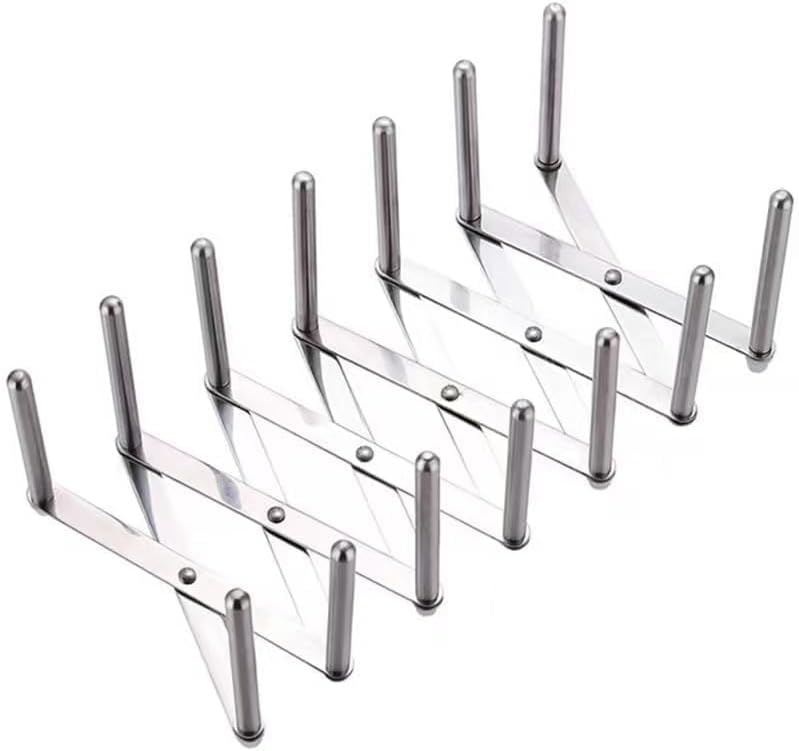 Pot Lid Organizer Pot Lid Holder Adjustable Pot Lid & Plate& Pans multipurpose Organizer Rack Holder Stainless Steel Dish Plate Drying Rack