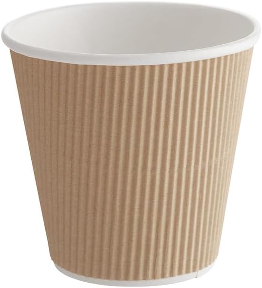 Ripple Paper Cups 8 oz 500 Pack for Coffee & Tea Made in USA | Bulk for Home, Office, Restaurants & Coffee Shops | Recyclable, Insulated, & Disposable To-Go Cups for Hot Beverages (8 oz - 500 count)