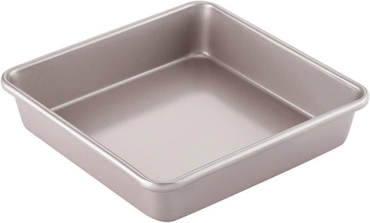 CHEFMADE 9-Inch Square Cake Pan, Non-Stick Deep Dish Bakeware for Oven Baking (Champagne Gold)