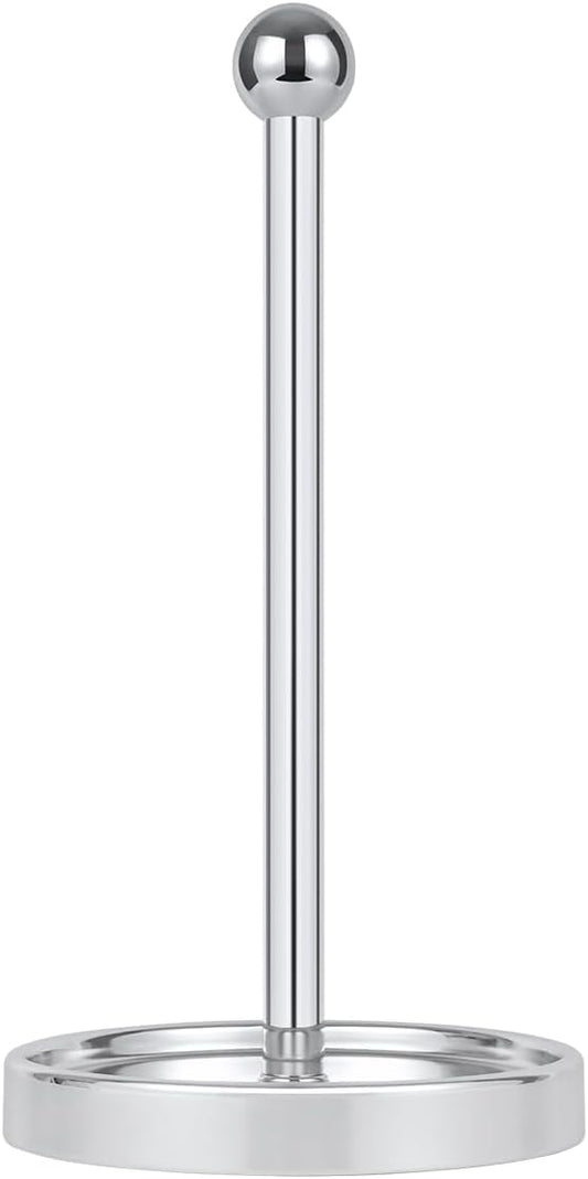Ivilon Countertop Paper Towel Holder - Modern Sleek Ball Minimalist Design - Color Chrome