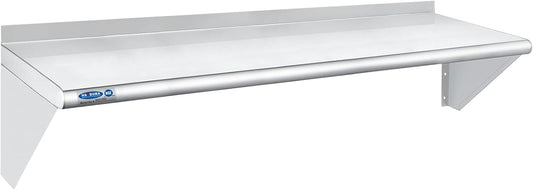 HARDURA Stainless Steel Shelf 14" x 72", 352lb Commercial Shelves Wall Mount Metal Shelving with Backsplash and Brackets for Kitchen, Restaurant, Laundry Room and Home