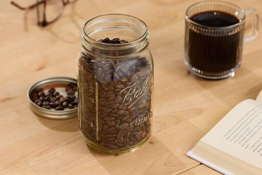 Ball Wide Mouth Glass Mason Jars with Lids and Bands, Used for Canning, Pickling, Juice, Jam, Jelly, Quart Size 32 Ounce (Pack of 6)