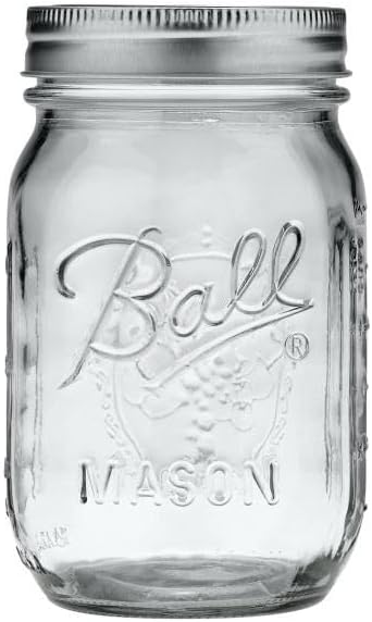 Ball Regular Mouth Glass Mason Jars with Lids and Bands, Used for Canning (Pint, 16 Ounce (Pack of 24))