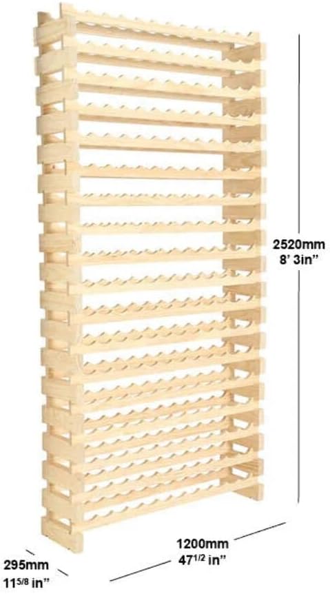 216 Bottle Wine Rack Natural Pine