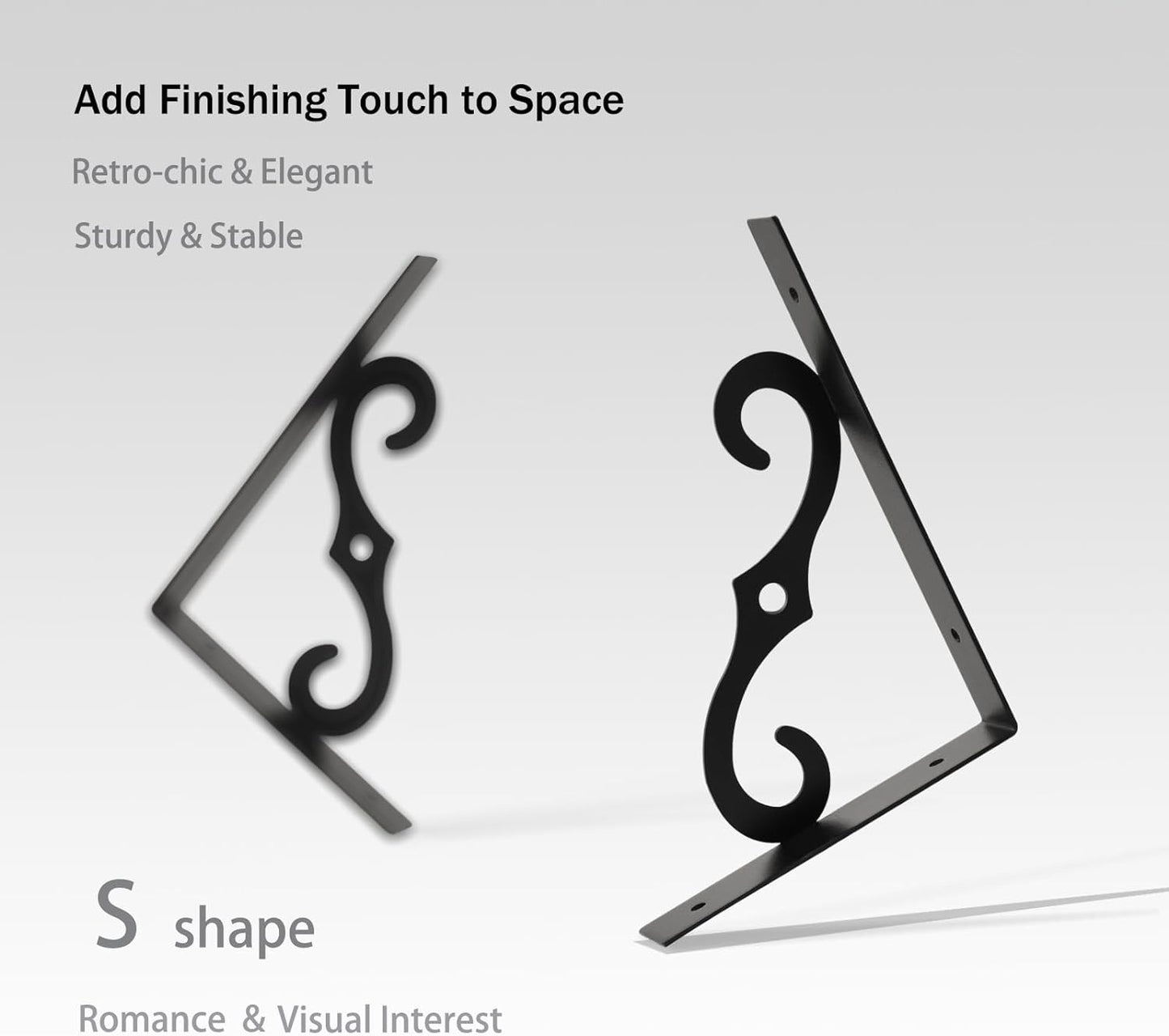 DINZI LVJ Long Wall Shelves, 31.5 Inch Large Floating Shelves Set of 2, Wide Display Shelf Wall Mounted with Brackets, Easy Hanging for Living Room, Toilet, Office, Bedroom, Espresso