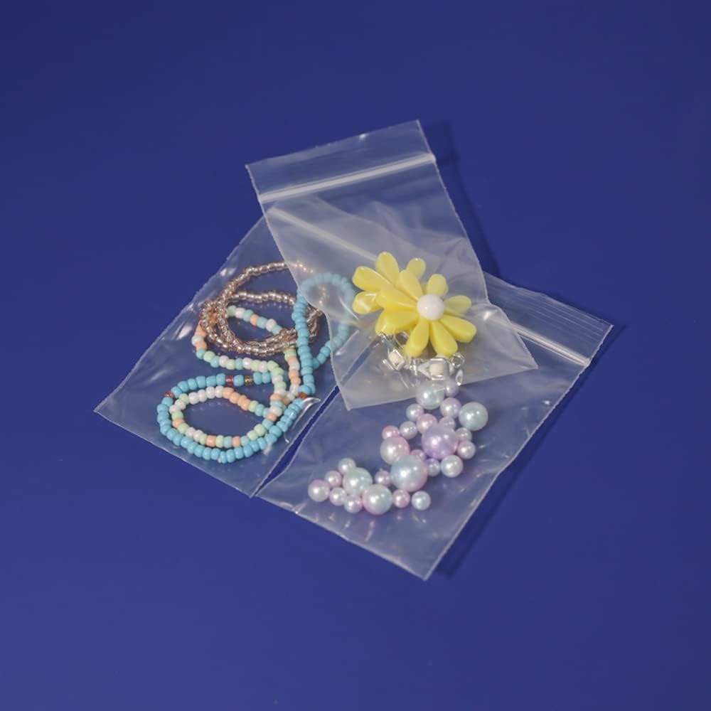 iMailer - 1000 Count - 3" x 4" Small Plastic Bags - Clear Reclosable Zip Bags 2 Mil with Lock Seal Zipper for Coins, Jewelry, Snacks, Treats, Seeds, Party Favors