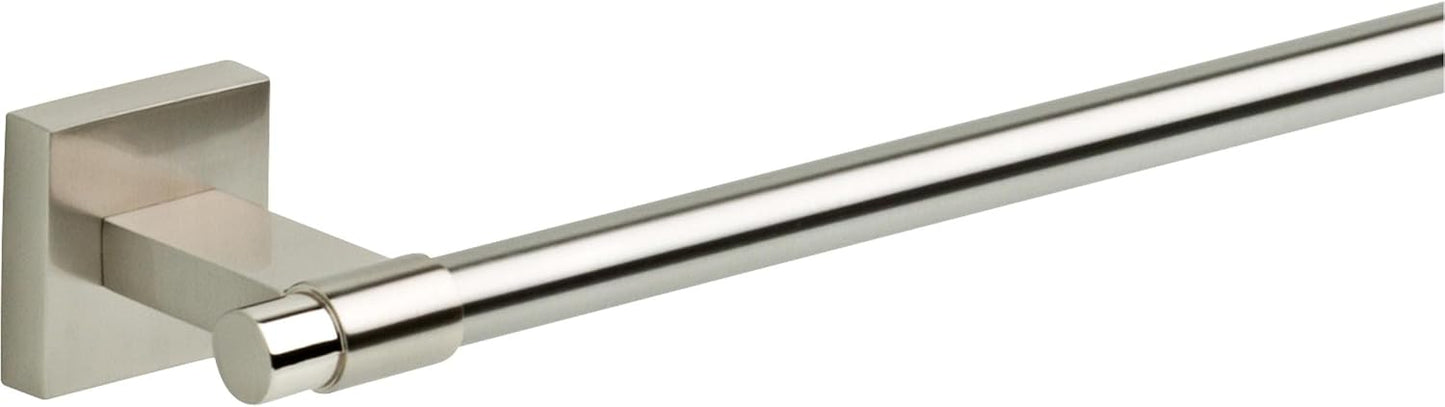 Franklin Brass Maxted (1-Pack) 18" Towel Rack for Bathroom, Satin Nickel Towel Bar for Bathroom Wall Kitchen Towel Holder Rod Wall Mounted Bathroom Accessories MAX18-SN