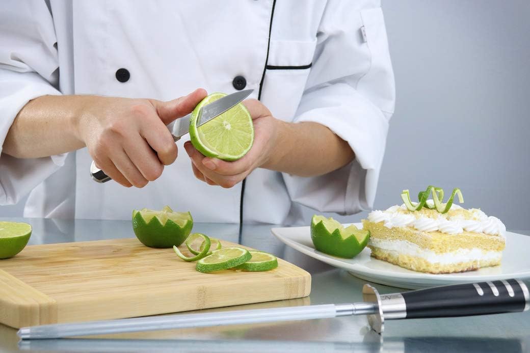 Professional Honing Steel 12”, Magnetized for Safety, No Rust, No Cheap Plastic! Noble’s Knife Sharpener Has an Oval Handle for a Firm Grip and is Built For Daily Use, Perfect for Chefs!