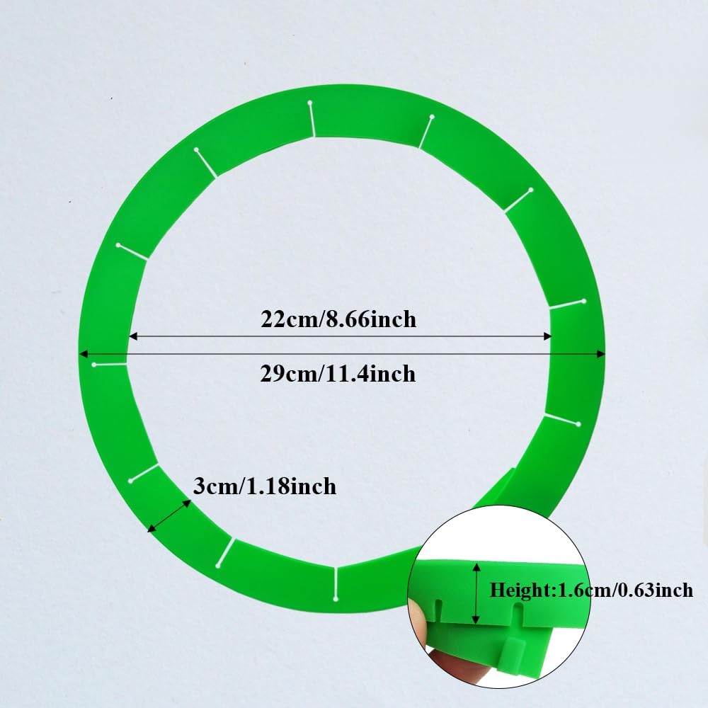 Adjustable Pie Crust Shields Baking Protectors, Silicone Cover Ring Fits 8-11.4 Inch Pies, Baking Pie Pizza Crust Shield Protector Cover for Edges (Green-1pcs)