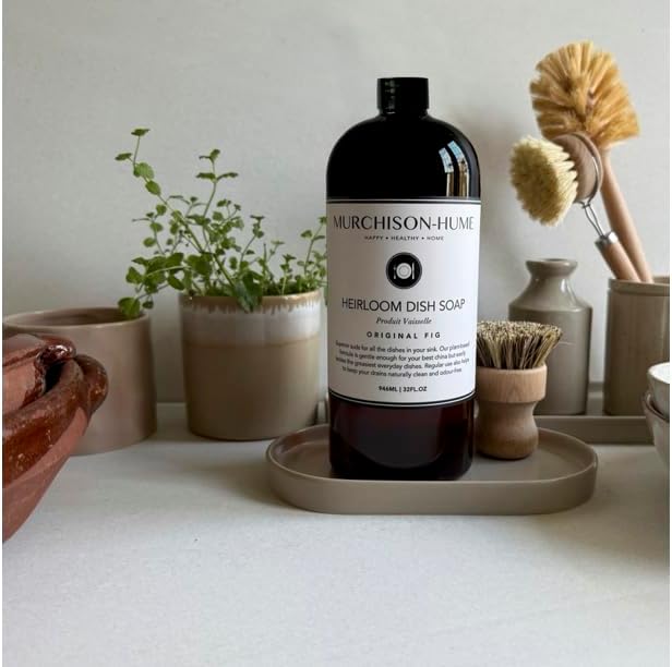 Murchison-Hume Heirloom Dish Soap, Made in Australia, Plant-Based, Non-Toxic, Biodegradable 32 Fl Oz Refill Original Fig (PET) (32 Ounce PET, Original Fig)