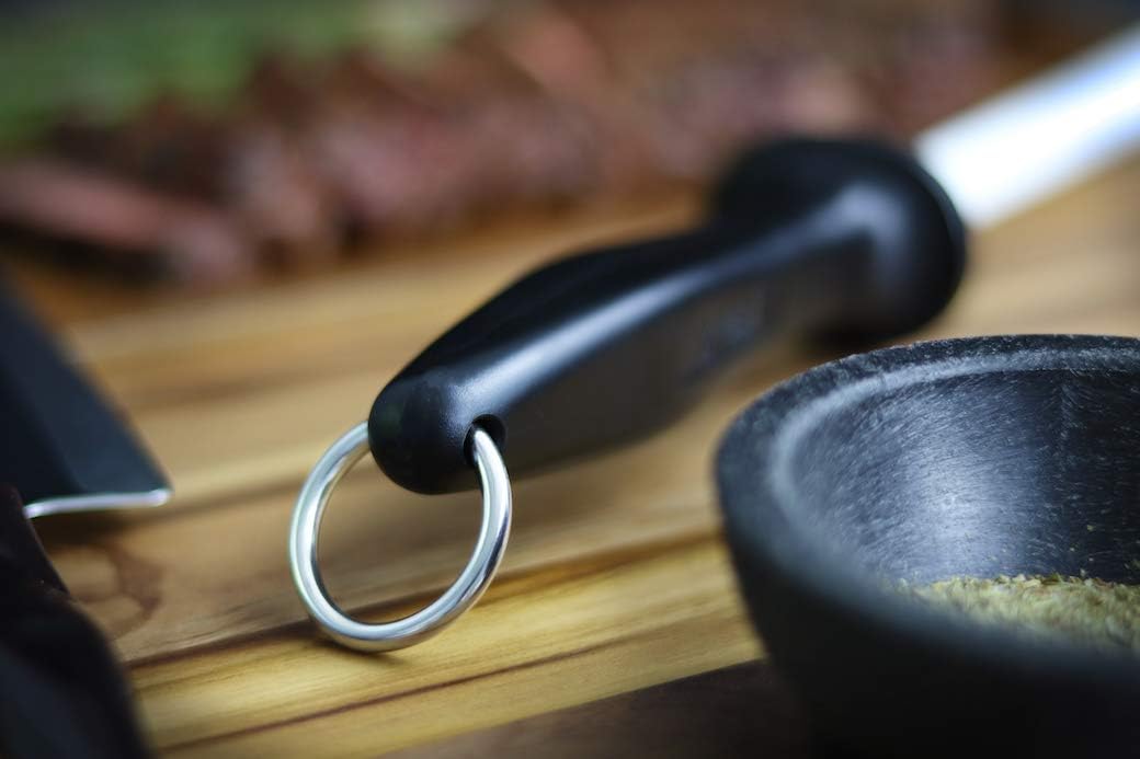 Professional 11.5 Inch Ceramic Honing Rod Has 2 Grit Options, a Firm-Grip Handle, Hanging Ring, and Japanese Ceramic. Noble Home & Chef Sharpening Rods are Perfect for Chefs! (White, 1000/2000 Grit)