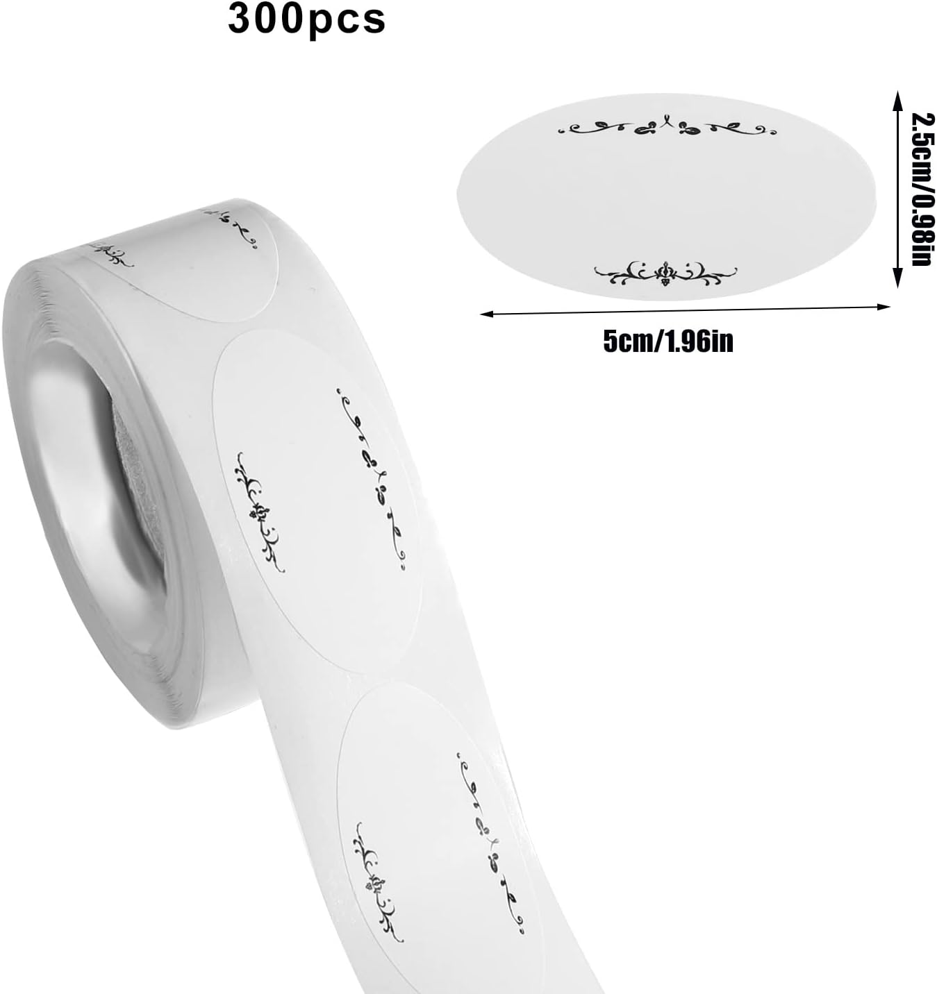 300 Pcs Jar Canning Gift Labels Stickers, Self-Adhesive Removable Gift Food Kitchen Bottle Labels Stickers for Cosmetic Handmade Christmas Gifts Jars (Vintage Froal)