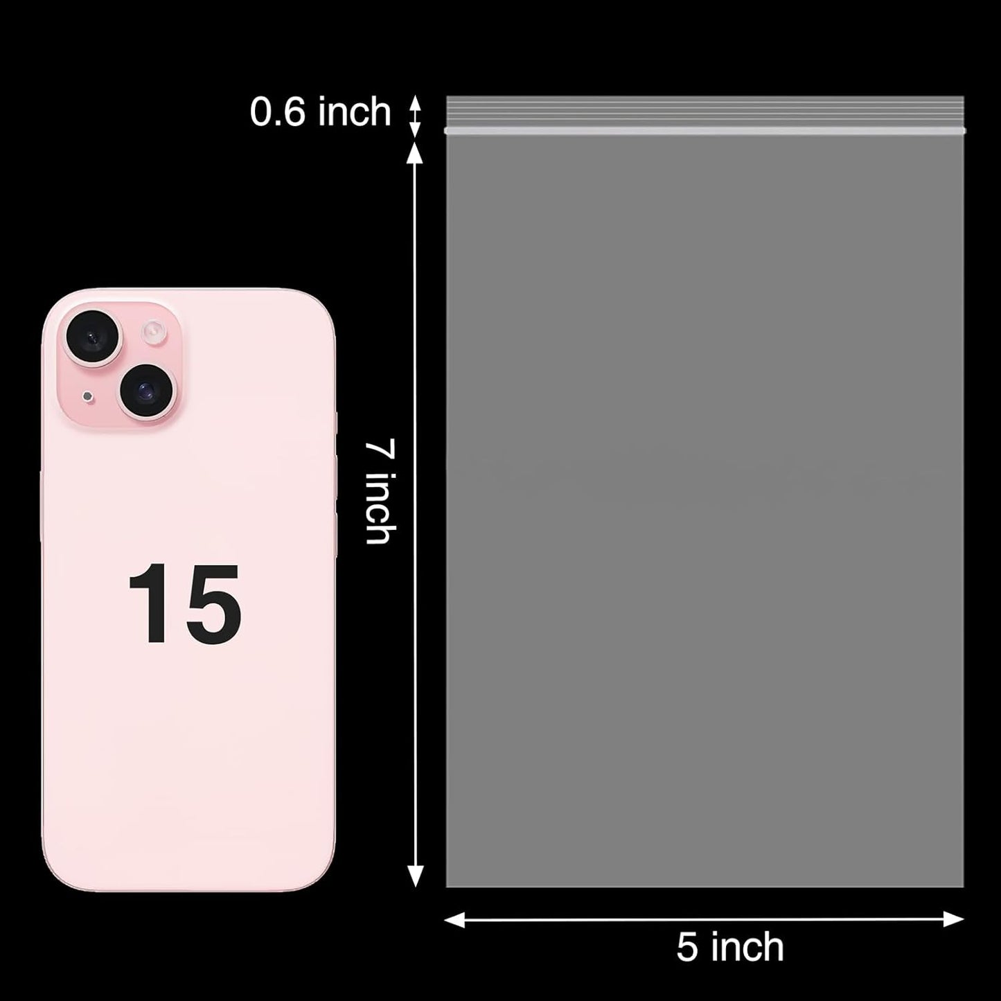 160Pcs 5x7 Inch Clear Zip Bags, Small Plastic Baggies for Jewelry, Food, Crafts, Packaging, DIY, Storage