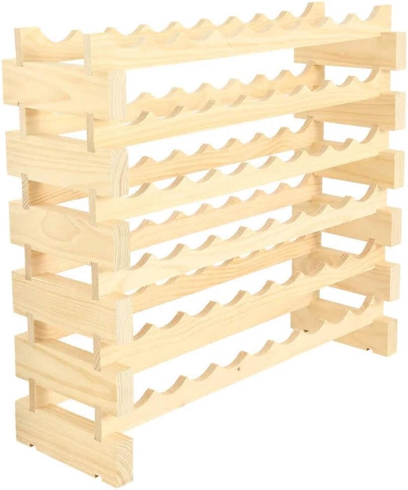 54 Bottle Wine Rack Dark Stain