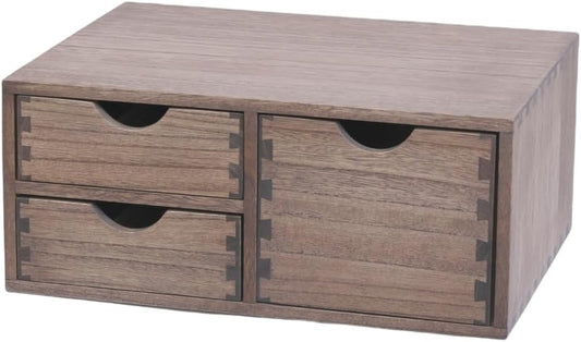 Coffee Pods Storage Drawer Holder for Capsules - Multi Functional Desk Organizer Drawers For K-Cup Coffee Maker Brew - Kitchen Mini Wooden Box Chest Sideboard Counter Organization CF2D3C Dark