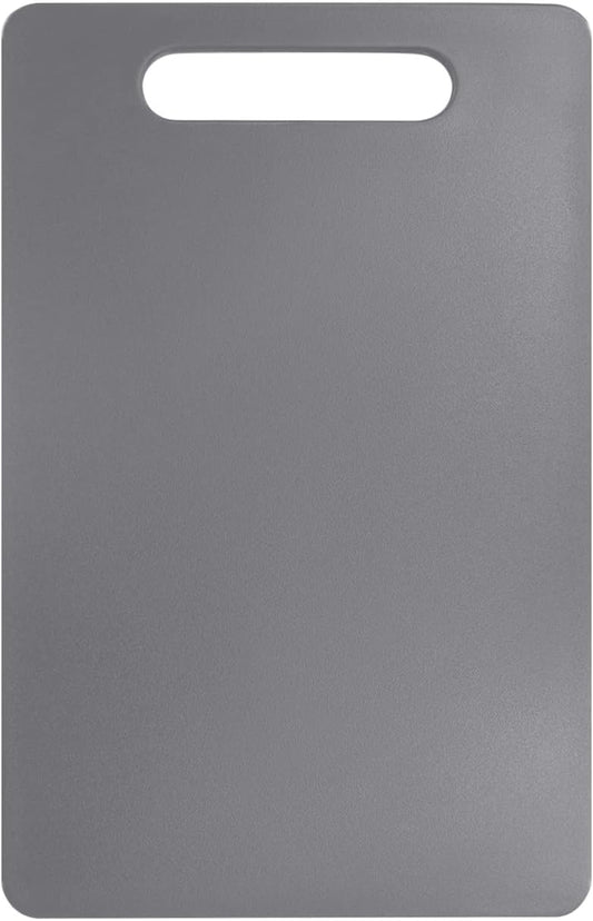 Fotouzy Plastic Utility Cutting Board with Handles, Food Safe PP Material, BPA Free, Dishwasher Safe, Thick Chopping Board, Large Size, Easy Grip Handle, for Kitchen (Gray), 15.5" X 10"