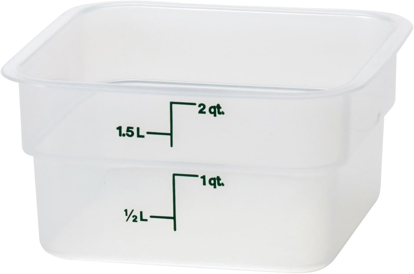 Cambro Food Storage Container - Classic Series Square - 2 QT (Quart) - Commercial Grade for Food Prep (Translucent)