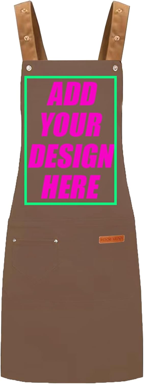 Personalized Custom Aprons Custom Adjustable Kitchen Cooking Aprons Hair Stylist Cafe Work Aprons For Men And Women