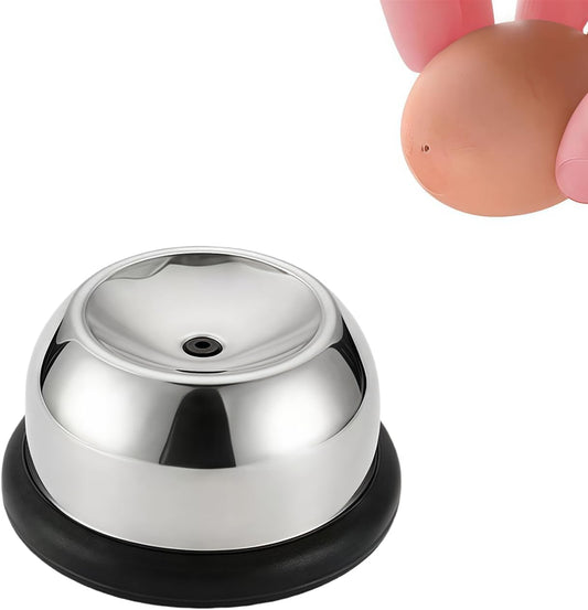Egg Piercer for Raw Eggs, Stainless Steel Needle Egg Punch Tool with Black Anti-Slip Base to Get Good Hard Boiled Eggs for Home and Commercial Kitchen Use