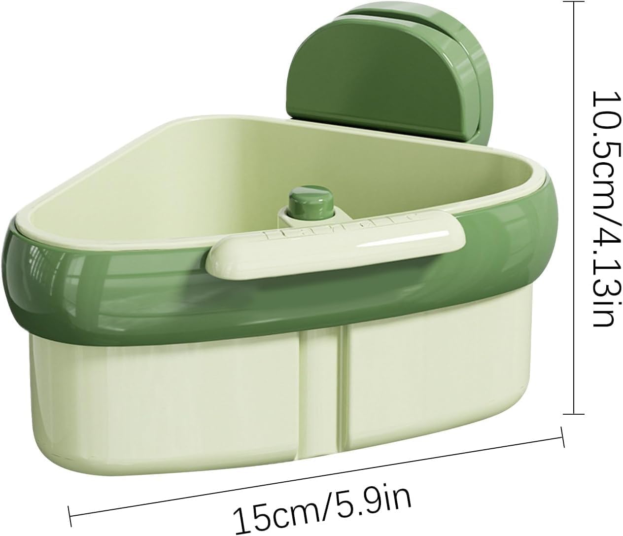 Kitchen Corner Sink Strainer with Suction Cup, Food Waste & Trash Basket, Triangle Drain Rack with Automatic Dumping, Perfect for Vegetables, Scraps & Easy Cleaning