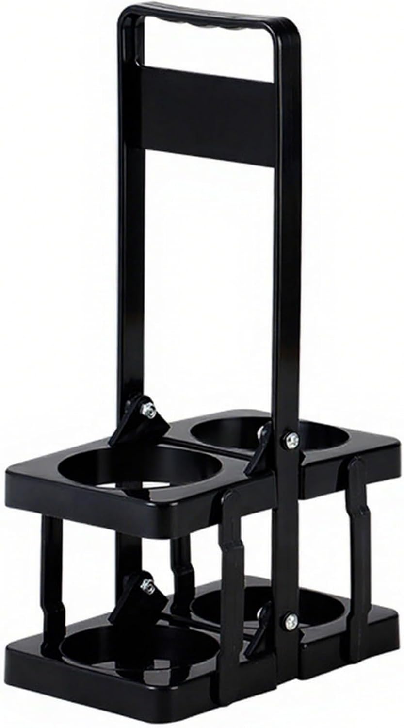 Musbus Reusable Drink Carrier with Handle for Doordash, Grubhub, Portable Cup/Coffee Holder Accessories for Delivery, Foldable Drinks Caddy with Tray, Car Durable Plastic Festive Bottle, Vacation