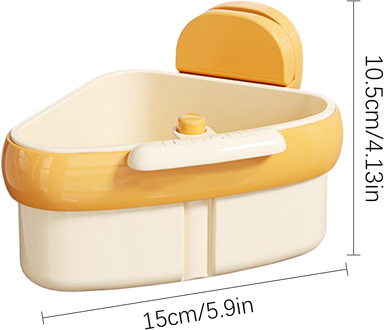 Corner Sink Strainer,2025 New Suction Cup Press Sink Strainer Basket,Automatic Dumping food Waste Catcher for Sink,Faucet Sponge Storage Rack,Corner Sink Trash Catcher for Food Waste (Yellow+Green)