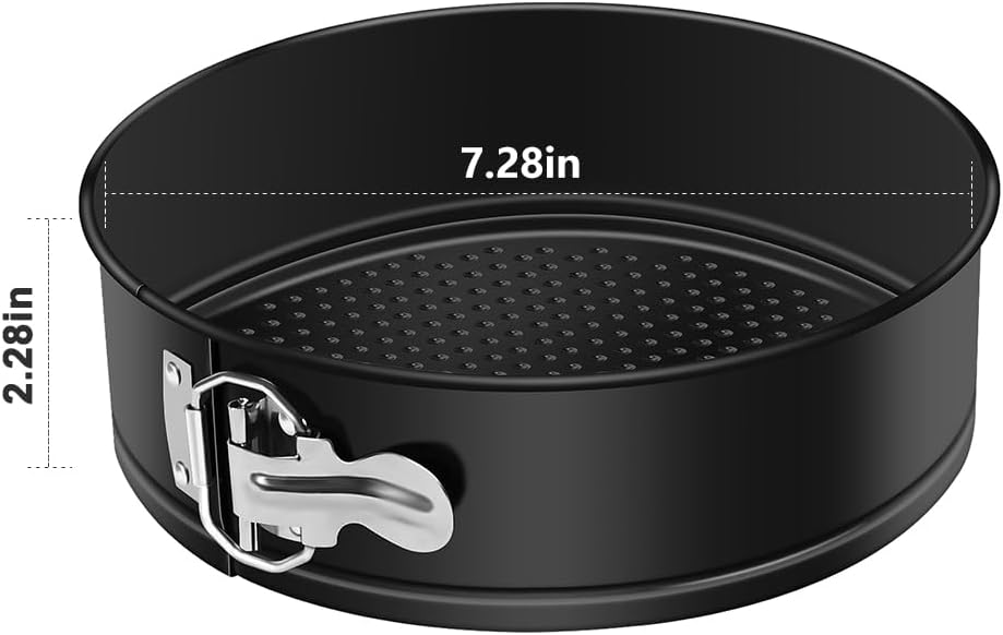 7 Inch Springform Pan Nonstick Cheesecake Pan with Removable Bottom/Leakproof - Round Cake Pan with 50 Pcs Parchment Paper Liners - Fits 6 Qt 8 Qt Pressure Cooker