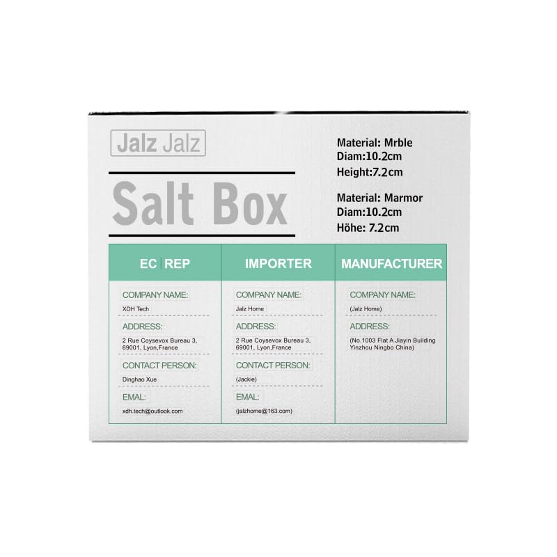 Marble Salt Box Spice keeper Black Big Salt Cellar Natural Material Salt Container Spice Cellar Large Capacity