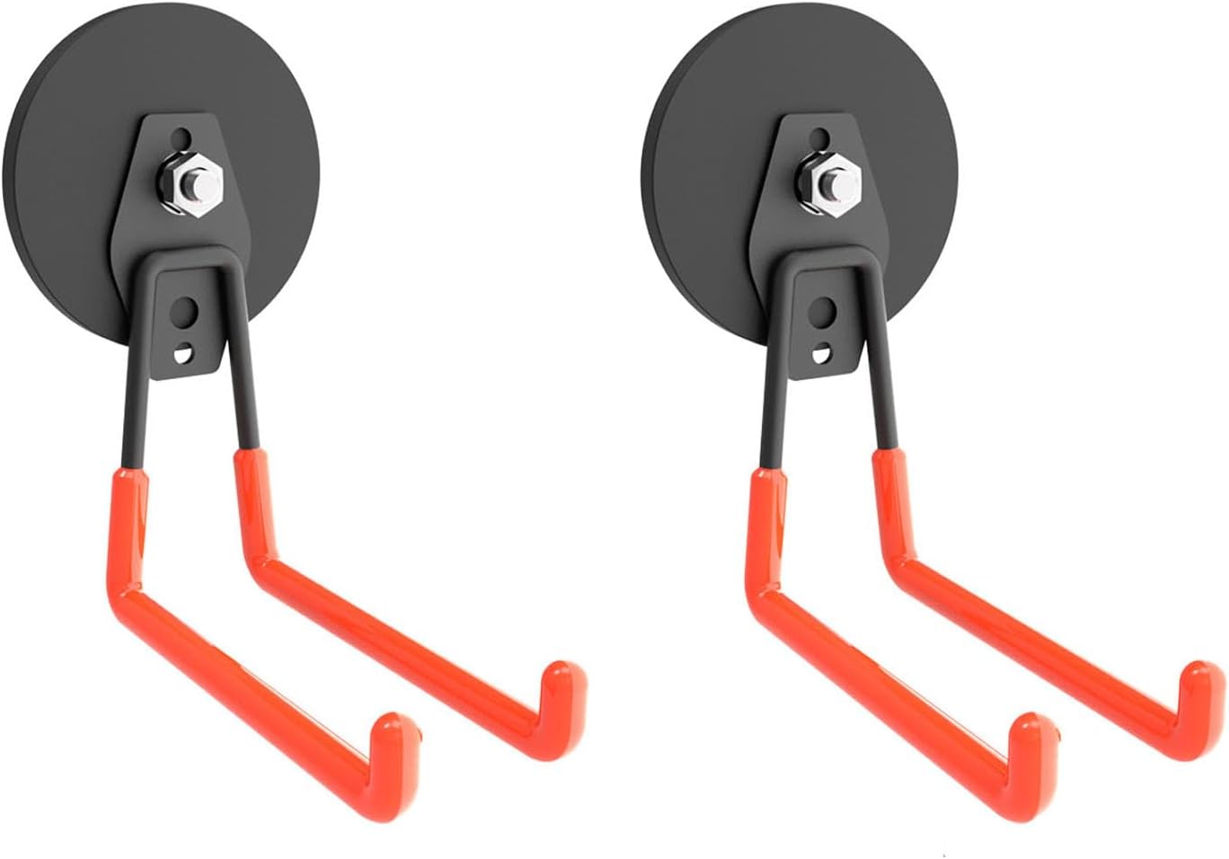 Heavy Duty Large Magnetic Hooks, Strong Magnet Hooks for Garden Tools,Hose,Straps,Steel Pegboard,Workshop,Anti-Scratch Extra Strong Magnetic Hook,Magnetic Cable and Tool Holder(2 Pack)