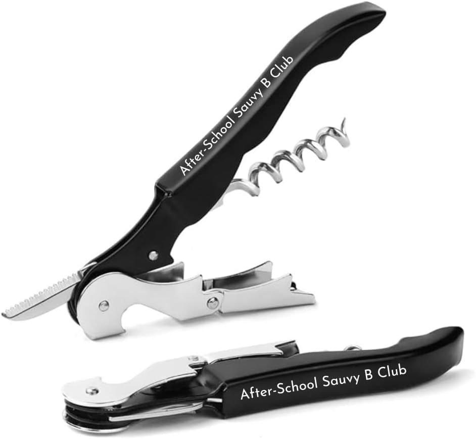 The Wine Chic Engraved Wine Key Corkscrew with Quote and Funny Sayings, Unique Back to School Gifts for Moms and Wine Lovers (After-School Sauvy B Club)