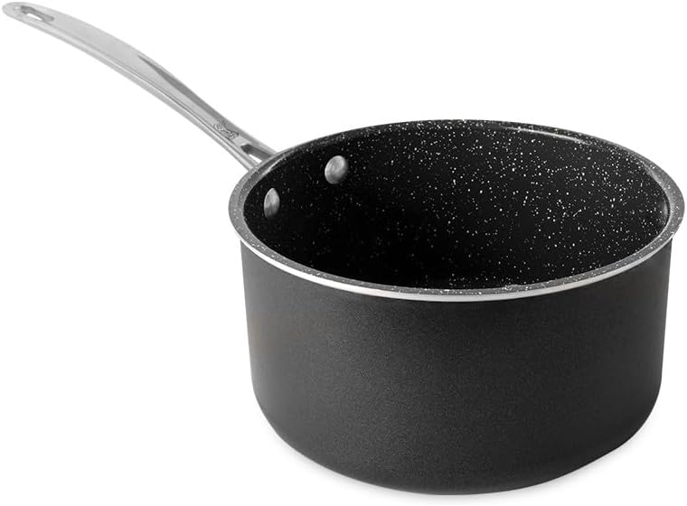 Nordic Ware Basalt Formed Aluminum Sauce Pan, 3 Quart, Ceramic Coating