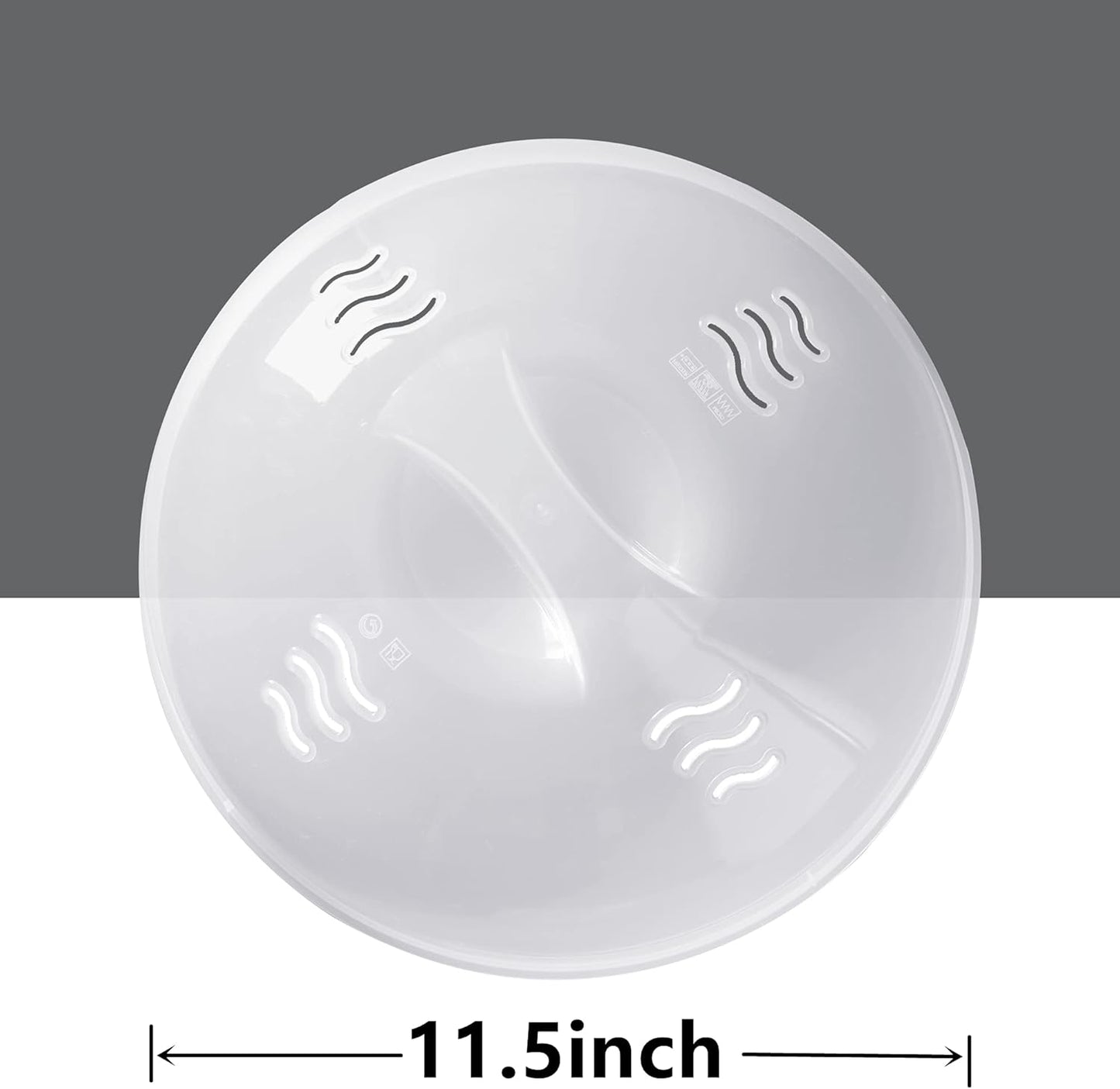 Microwave Splatter Cover for Food Large Microwave Plate Food Cover With Easy Grip Handle Anti-Splatter Lid With Enlarge Perforated Steam Vents,11.5 Inch,BPA Free & Dishwasher Safe