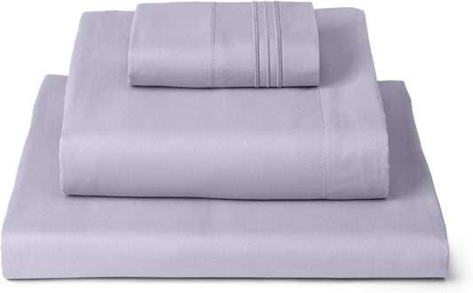 Mellanni Twin XL Sheets Set - 3 PC Iconic Collection Bedding - Hotel Luxury, Extra Soft, Cooling Bed Sheets - Wrinkle, Fade, Stain Resistant (Twin Extra Long, Lavender)