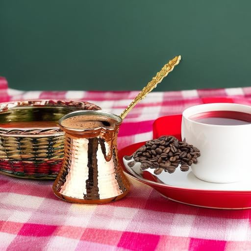 Hakan Turkish Coffee Pot | Stove Top Water Boiler, Coffee Maker, Butter, Chocolate & Milk Warmer | Even and Quick Heat with Handcrafted Copper Material | Coffee Gifts Idea, 8.3 Oz (245 cc)