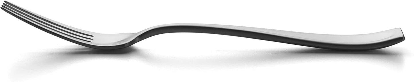 Oneida Silverware Set For 12, Moda 65-Piece Fine Flatware Set with Serving Utensils, Service For 12, 18/10 Stainless Steel, Dishwasher Safe For home, Knives Spoons and Forks Set (Silver, 65 pieces)