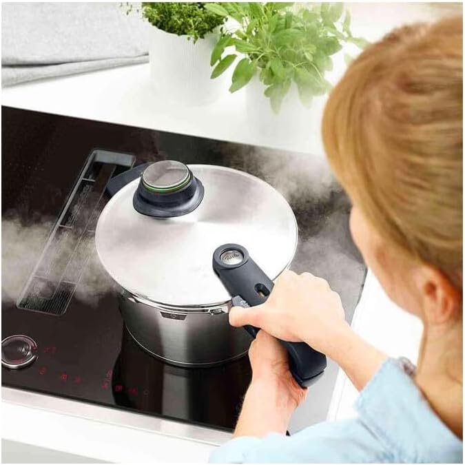 Fissler Vitavit Premium Pressure Cooker with Steamer Insert, 8.5 Quart