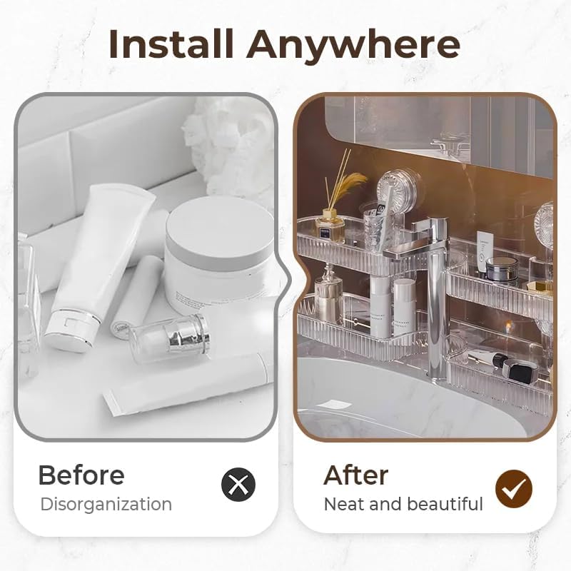 2025 NEW Universal Removable Faucet Storage Rack, Thickened and widened panel design, Removable faucet storage rack installs, no drilling required, residual water automatically drains away (Black)