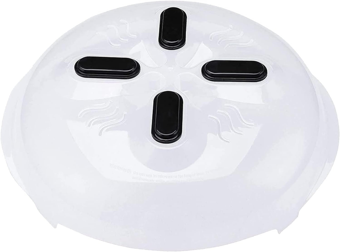 Magnetic Microwave Splatter Cover, Clear Microwave Cover for Food - Vented & Magnetic, 12-inch, Food Grade Plate Cover, BPA Free - Black