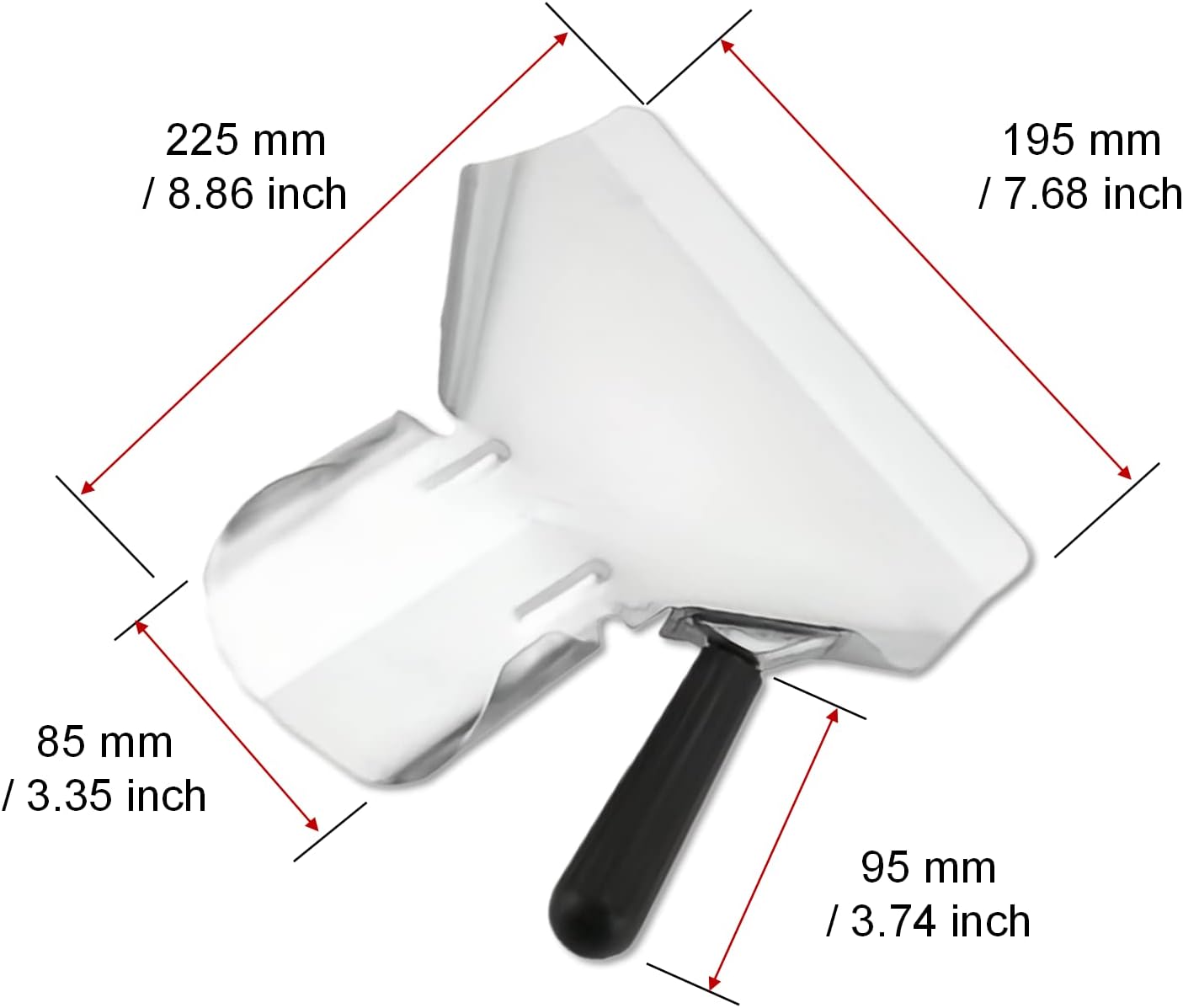 French Fry Popcorn Scoop Scooper, Stainless Steel Popcorn Scoop, Quick Fill Tool for Chip Popcorn Bagger Bags, Multipurpose Utility Scooper for Popcorn Machine Ice Candy Snacks Desserts
