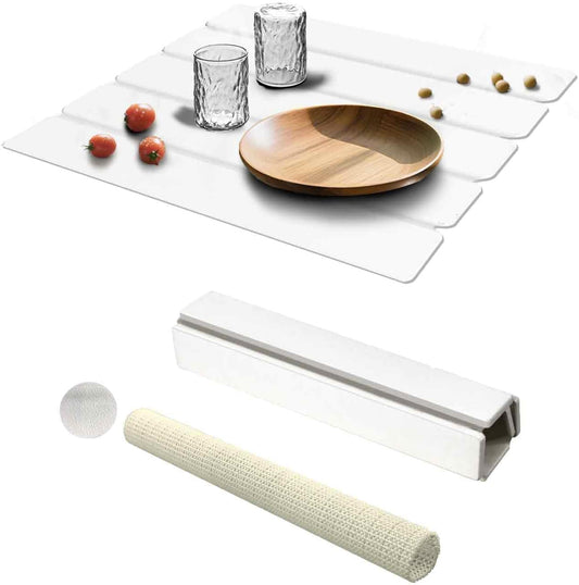 Dish Drying Mat Stone Bath Mat Diatomaceous Earth Stone Drying Mat For Kitchen Counter Sink Bath Mat Quick Dry Non Slip Foldable Dish Drying Rack Mat Small(16"×12" White)