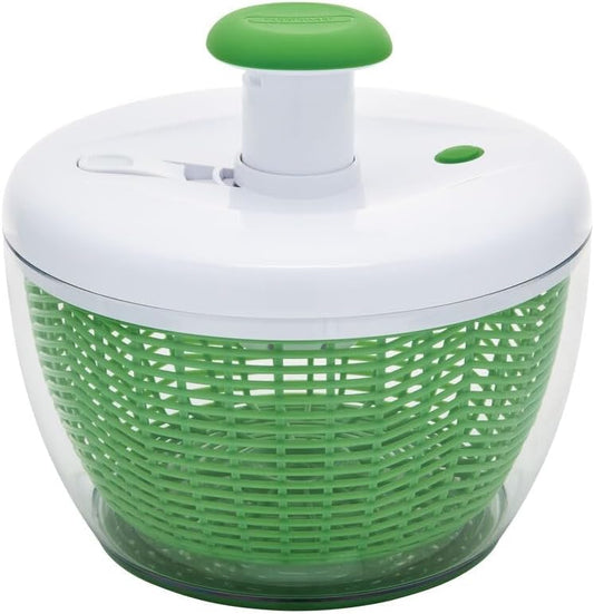 Farberware Professional Pump Small Salad Spinner with Bowl featuring Non Slip Grip, Small 3.16 Quart, Colander and Built in draining System for Fresh, Crisp, Clean Salad and Produce, Green