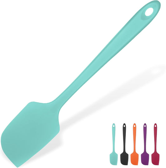 14in Extra Large Silicone Spatula: U-Taste 600ºF Heat Resistant Flexible Silicon Mixing Stirring Cooking Scraping Baking Bowl Scraper Seamless Spreader for Kitchen Nonstick Cookware (Aqua Sky)