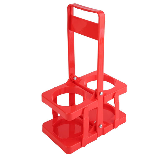 Bodaon 2 Cup Drink Carrier with Handle, Plastic Cup Carriers for Drinks, Drink Holder for Car, GrubHub/Eats Doordash Accessories, Portable Foldable Reusable Mobile, Use for Food Delivery Bag, Red